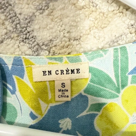 En Creme Floral Dress - Blue and Yellow - Picture 3 of 4